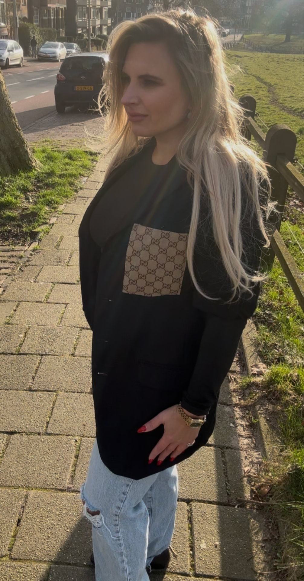 Blazer met korte mouw